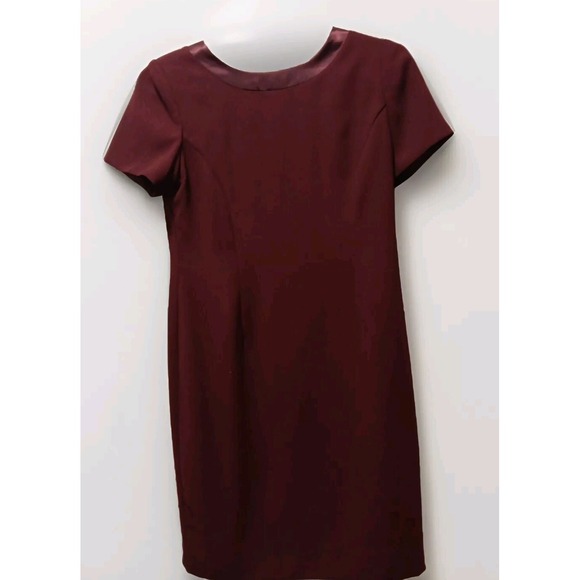 Talbots Dresses & Skirts - Talbots Womens Size 12 Maroon Formal Coquette Minimalist Dress Shoulder Pads